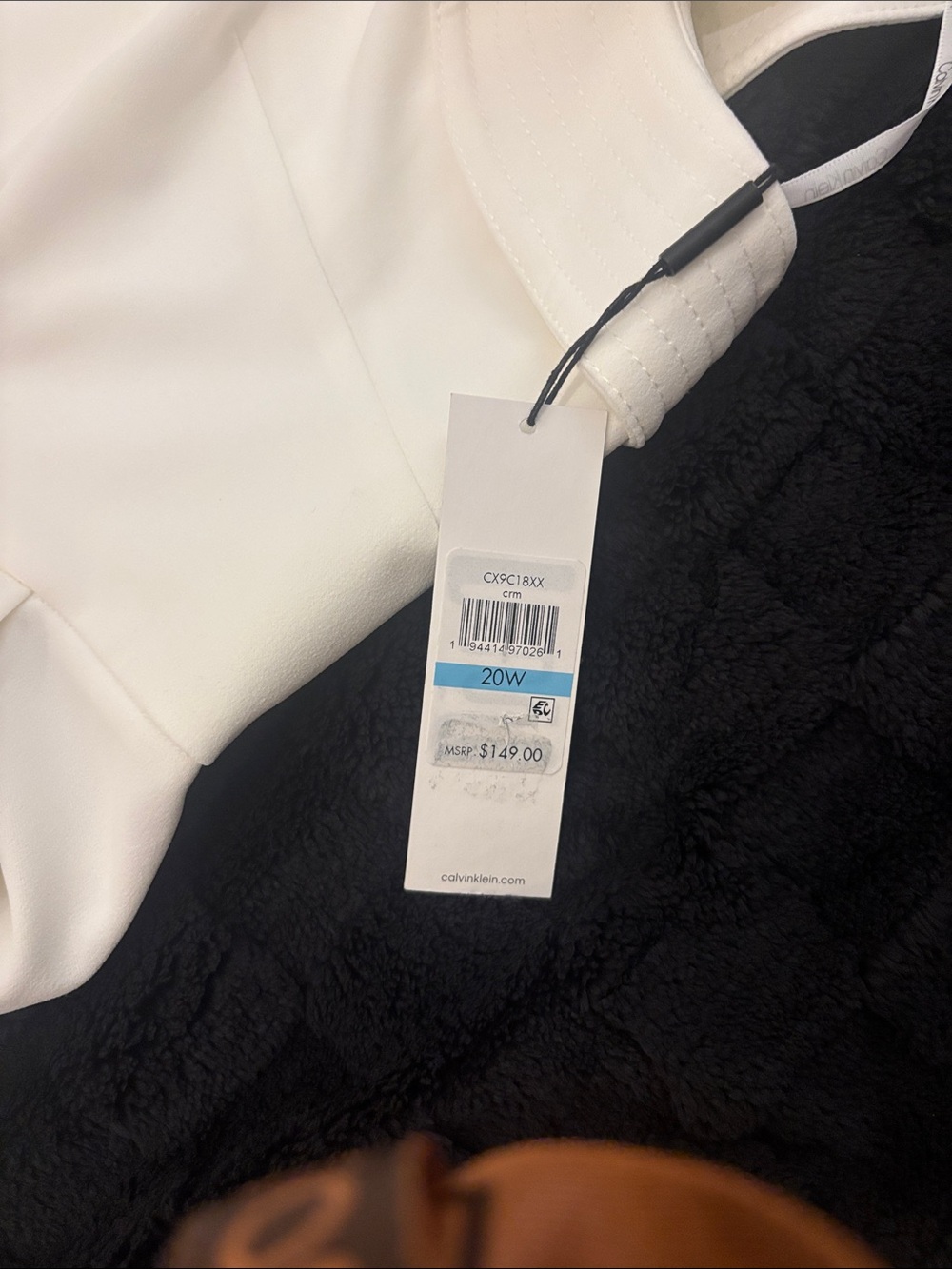 Calvin Klein Cream Wide-Leg Jumpsuit - Picture 2 of 4